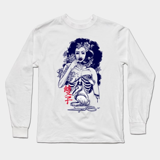 Doppelgänger Long Sleeve T-Shirt by dracoimagem